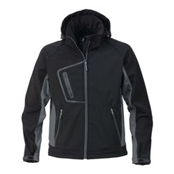 Kwintet Herren Softshell-Kapuzenjacke grau