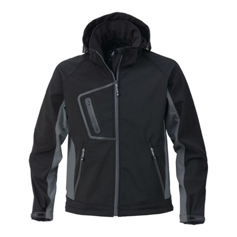 Kwintet Herren Softshell-Kapuzenjacke grau
