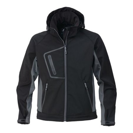 Kwintet Herren Softshell-Kapuzenjacke grau