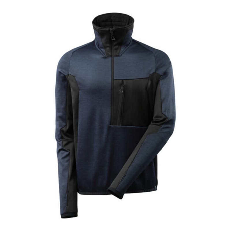 Mascot Fleecepullover mit kurzem Reißverschluss Microfleecejacke dunkelmarine/schwarz