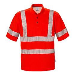Fristads High Vis Poloshirt Kl. 3 7406 PHV Rot (Herren)