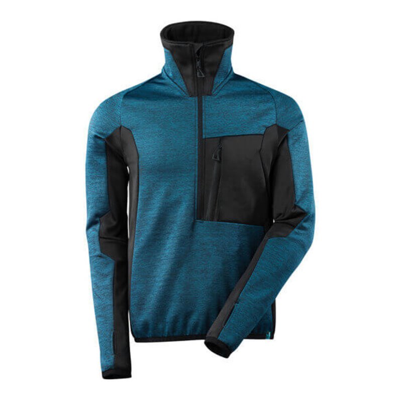 Mascot Fleecepullover mit kurzem Reißverschluss Microfleecejacke Dunkelpetroleum/ schwarz