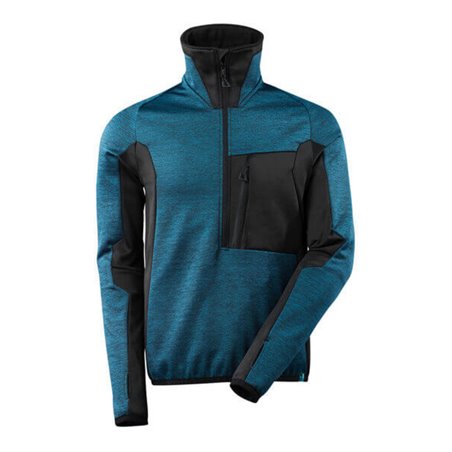 Mascot Fleecepullover mit kurzem Reißverschluss Microfleecejacke Dunkelpetroleum/ schwarz