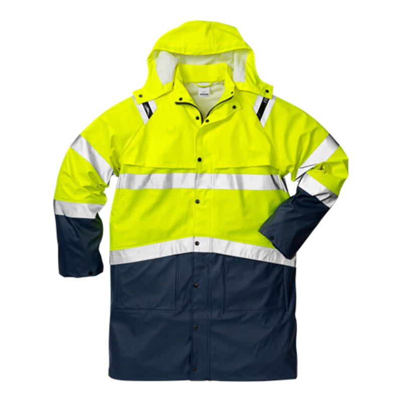 Fristads High Vis Regenmantel Kl. 3 4634 RS Dunkelblau (Unisex)