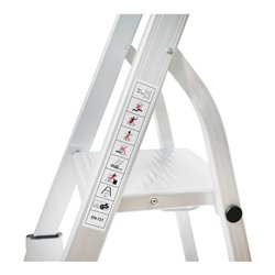 STIER Stehleiter mit Plattform einseitig begehbar 150 kg DIN EN 131