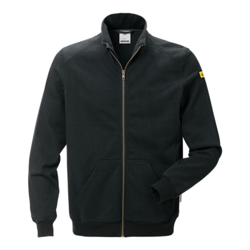 Fristads ESD Sweatjacke 4080 XSM Schwarz (Herren)