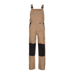 Planam Latzhose Canvas 320 khaki/schwarz
