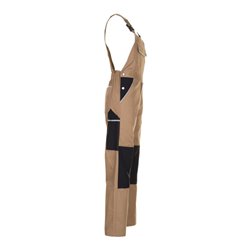 Planam Latzhose Canvas 320 khaki/schwarz