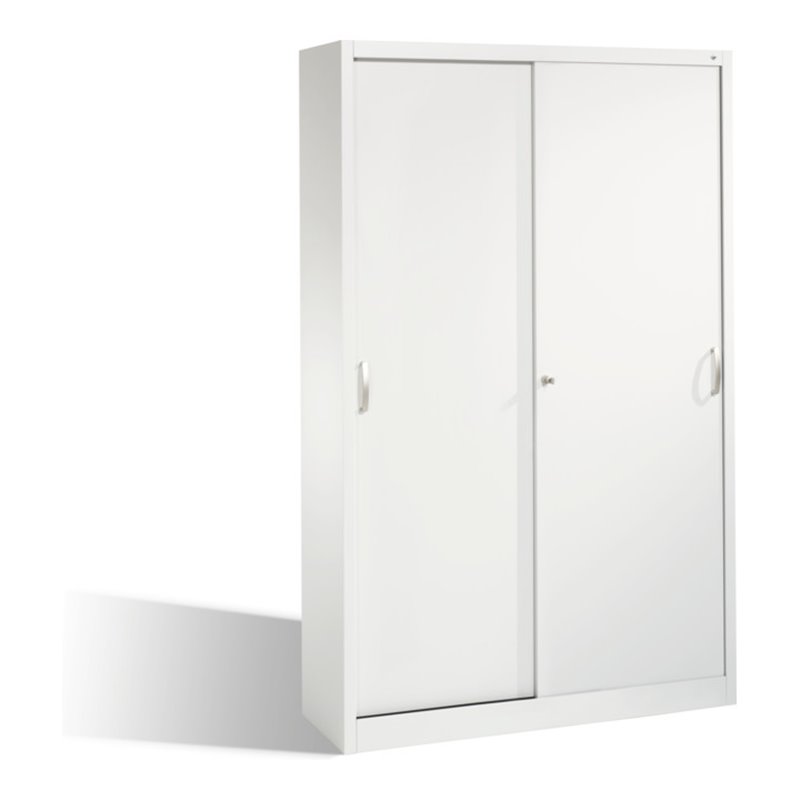 C+P Aktenschrank Acurado mit Schiebetüren 5 Ordnerhöhen Front Reinweiß Korpus Reinweiß