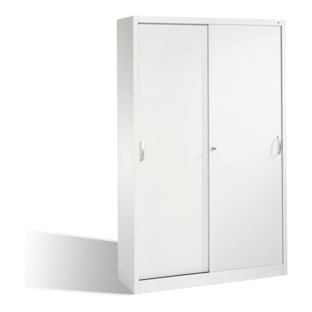 C+P Aktenschrank Acurado mit Schiebetüren 5 Ordnerhöhen Front Reinweiß Korpus Reinweiß