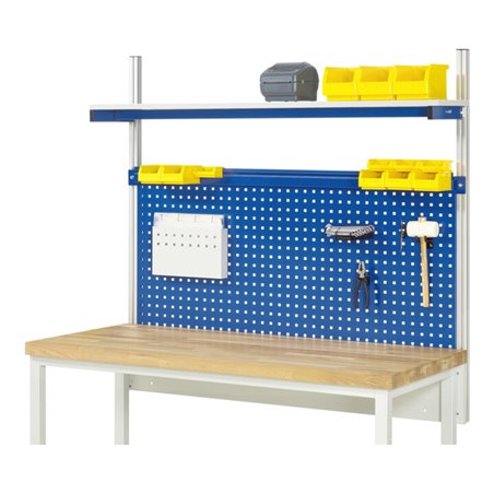 Rau System-Aufbau - Set 01 T350xH1130mm, Gestell lichtgrau, Ausstattung enzianblau