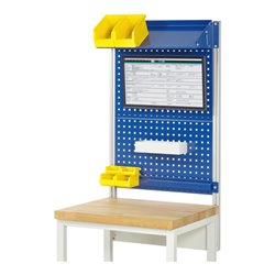 Rau System-Aufbau - Set 02 T350xH1130mm, Gestell lichtgrau, Ausstattung enzianblau