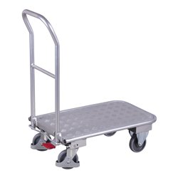 VARIOfit Aluminium Klappbügelwagen mit Riefengummimatte 900 x 600 mm