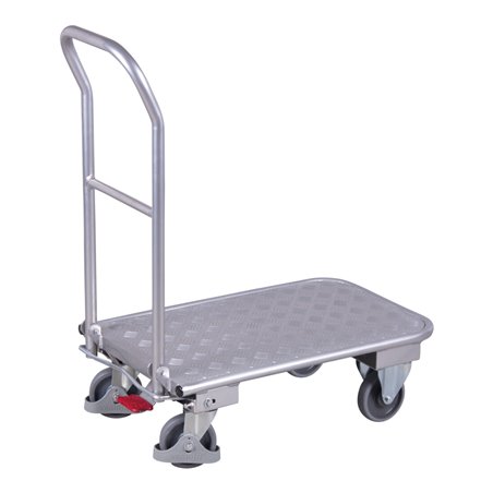 VARIOfit Aluminium Klappbügelwagen mit Riefengummimatte 900 x 600 mm