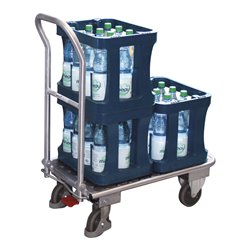 VARIOfit Aluminium Klappbügelwagen mit Riefengummimatte 900 x 600 mm