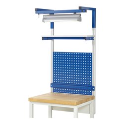 Rau System-Aufbau - Set 04 T350xH1380mm, Gestell lichtgrau, Ausstattung enzianblau