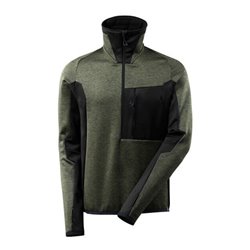 Mascot Fleecepullover mit kurzem Reißverschluss Microfleecejacke mossgrün/schwarz