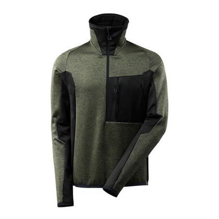 Mascot Fleecepullover mit kurzem Reißverschluss Microfleecejacke mossgrün/schwarz