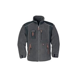 Terrax Fleecejacke dunkelgrau/schwarz/orange