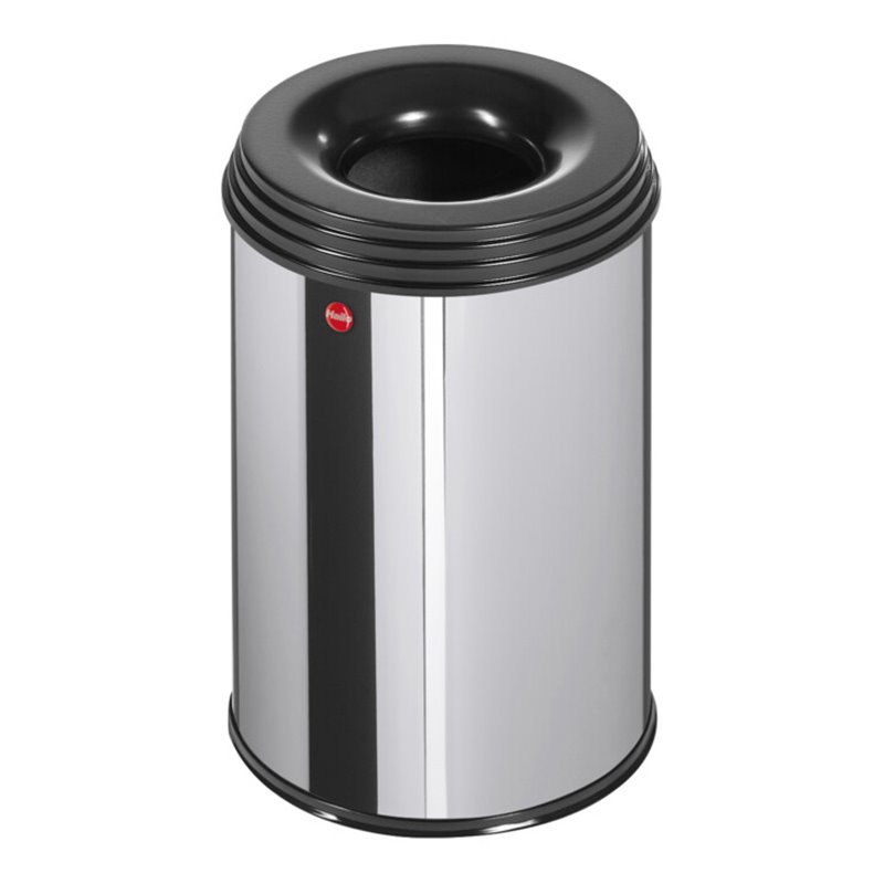 Hailo ProfiLine Safe, Flammenlöschender Papierkorb, Edelstahl