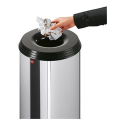 Hailo ProfiLine Safe, Flammenlöschender Papierkorb, Edelstahl