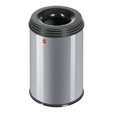 Hailo ProfiLine Safe, Flammenlöschender Papierkorb, Silber