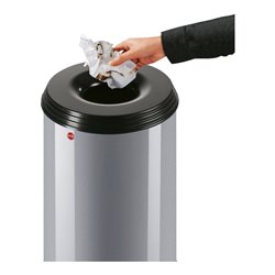Hailo ProfiLine Safe, Flammenlöschender Papierkorb, Silber