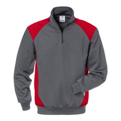 Fristads Sweatshirt 7048 SHV Rot Grau (Herren)