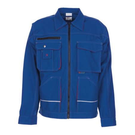 Planam Basalt Arbeitskleidung Bundjacke kornblau/rot
