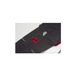 Planam Basalt Arbeitskleidung Latzhose anthrazit/rot