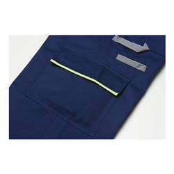 Planam Latzhose Visline marine/gelb/zink