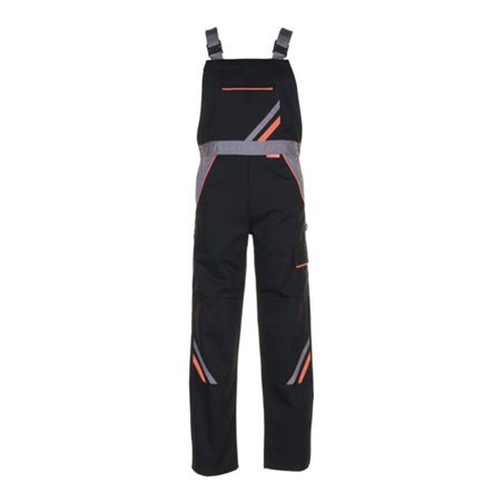 Planam Latzhose Visline schwarz/orange/zink