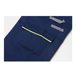 Planam Latzhose Visline schwarz/orange/zink