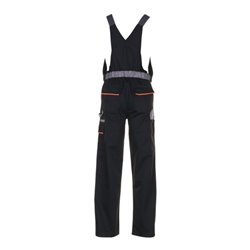 Planam Latzhose Visline schwarz/orange/zink