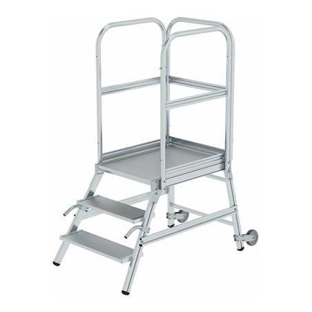 MUNK Podestleiter einseitig mit Rollen und Griff