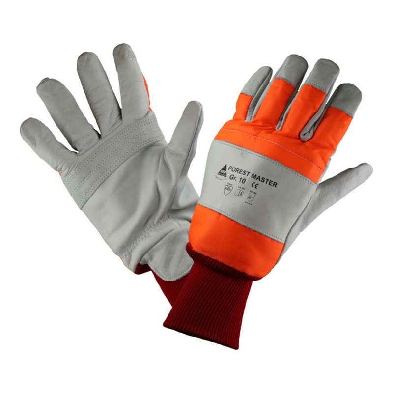 Hase Kettensägenführer-Handschuhe Forest Master Rindnappaleder