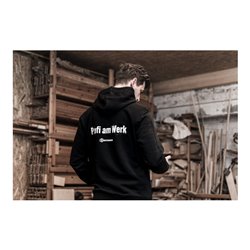 Contorion Hoodie schwarz 'Profi am Werk'