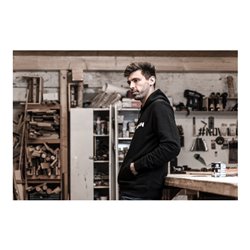 Contorion Hoodie schwarz 'Profi am Werk'