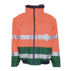 Planam Warnschutz-Comfortjacke orange/grün