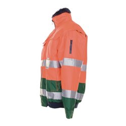 Planam Warnschutz-Comfortjacke orange/grün
