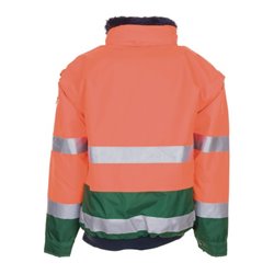Planam Warnschutz-Comfortjacke orange/grün
