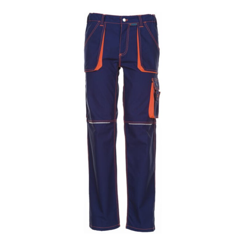 Planam Bundhose Basalt Neon marine/orange