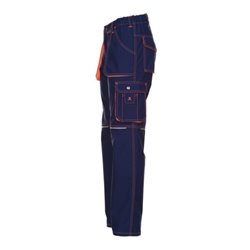 Planam Bundhose Basalt Neon marine/orange