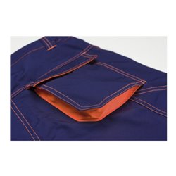 Planam Bundhose Basalt Neon marine/orange