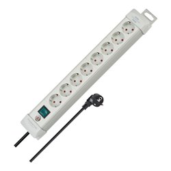 BRENNENSTUHL Steckdosenleiste 8-fach  1955580100 Premium-Line  lichtgrau 3m H05VV-F 1955580100