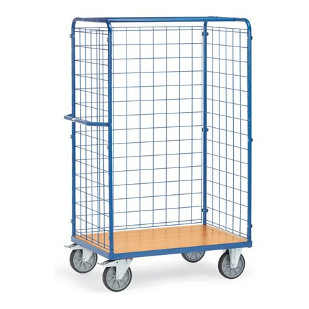 fetra Paketwagen 858+ Drahtgitterwänden, Tragkraft 600kg mit TPE-Reifen