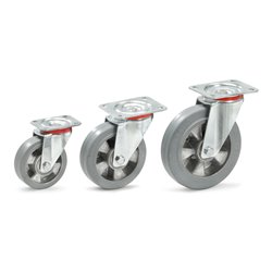 fetra Lenkrolle, Blaugraue Elastic-Bereifung