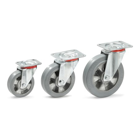 fetra Lenkrolle, Blaugraue Elastic-Bereifung