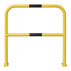 Moravia Schutzbügel aus Stahl für außen schwarz/gelb zum Aufdübeln 1000 mm 48 mm