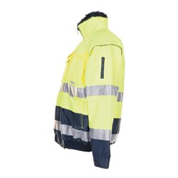Planam Warnschutz-Comfortjacke gelb/marine